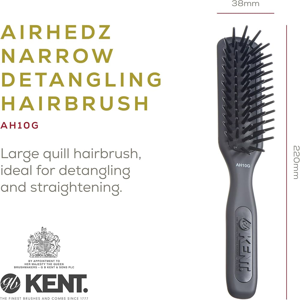 Amazon.com : Kent AH10G Airhedz Pro Narrow Pin Hair Brush Narrow